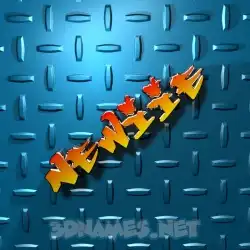 newiie in Grid Style style - 3D name wallpaper