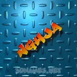 nghja in Grid Style style - 3D name wallpaper