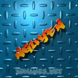 nguyen in Grid Style style - 3D name wallpaper