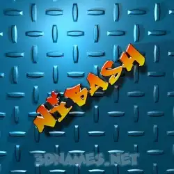 nibash in Grid Style style - 3D name wallpaper