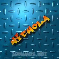 nichola in Grid Style style - 3D name wallpaper