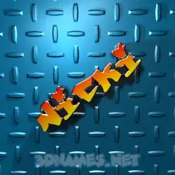 nicki in Grid Style style - 3D name wallpaper