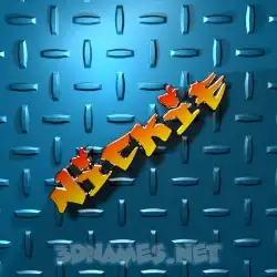nickie in Grid Style style - 3D name wallpaper