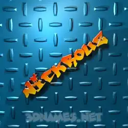 nickrouz in Grid Style style - 3D name wallpaper