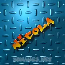 nicola in Grid Style style - 3D name wallpaper