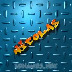 nicolas in Grid Style style - 3D name wallpaper