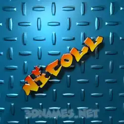 nicoll in Grid Style style - 3D name wallpaper