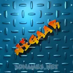 nigaar in Grid Style style - 3D name wallpaper