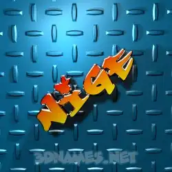 nige in Grid Style style - 3D name wallpaper