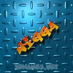 nigga in Grid Style style - 3D name wallpaper