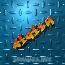 nigish in Grid Style style - 3D name wallpaper