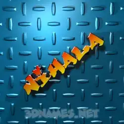 nihala in Grid Style style - 3D name wallpaper