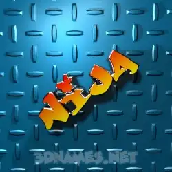 nija in Grid Style style - 3D name wallpaper
