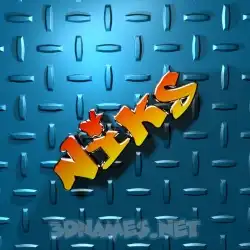 niks in Grid Style style - 3D name wallpaper