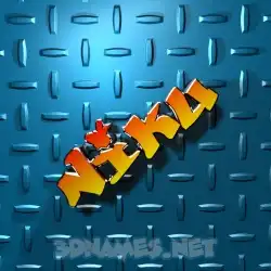 niku in Grid Style style - 3D name wallpaper