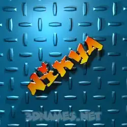 nikya in Grid Style style - 3D name wallpaper