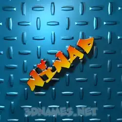ninad in Grid Style style - 3D name wallpaper