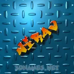 nirav in Grid Style style - 3D name wallpaper