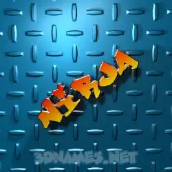 nirja in Grid Style style - 3D name wallpaper
