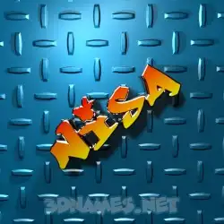 nisa in Grid Style style - 3D name wallpaper