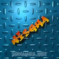 nisgha in Grid Style style - 3D name wallpaper