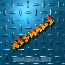 nishali in Grid Style style - 3D name wallpaper
