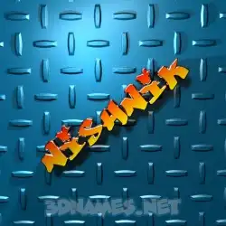 nishnik in Grid Style style - 3D name wallpaper