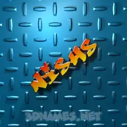 nishs in Grid Style style - 3D name wallpaper