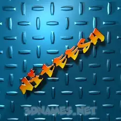 niteesh in Grid Style style - 3D name wallpaper
