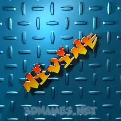 nivine in Grid Style style - 3D name wallpaper