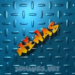 niwas in Grid Style style - 3D name wallpaper