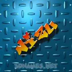 nizu in Grid Style style - 3D name wallpaper