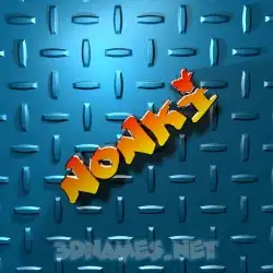 nonki in Grid Style style - 3D name wallpaper
