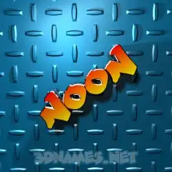 noon in Grid Style style - 3D name wallpaper