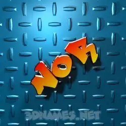 nor in Grid Style style - 3D name wallpaper