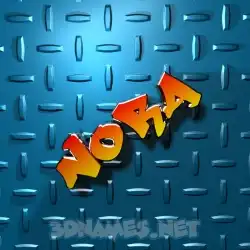 nora in Grid Style style - 3D name wallpaper