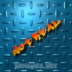 notreal in Grid Style style - 3D name wallpaper