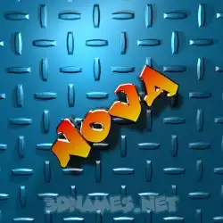 nova in Grid Style style - 3D name wallpaper