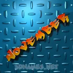 november in Grid Style style - 3D name wallpaper