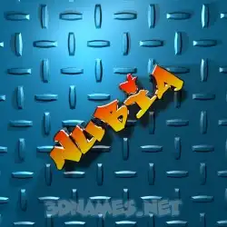 nubia in Grid Style style - 3D name wallpaper