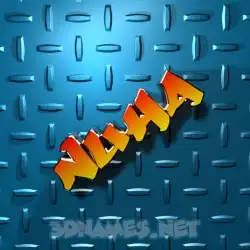 nuha in Grid Style style - 3D name wallpaper