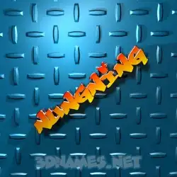 nungning in Grid Style style - 3D name wallpaper