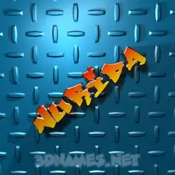 nurida in Grid Style style - 3D name wallpaper