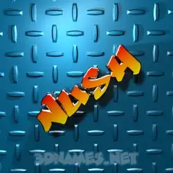 nush in Grid Style style - 3D name wallpaper