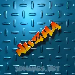 nuzha in Grid Style style - 3D name wallpaper
