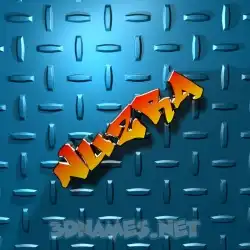 nuzra in Grid Style style - 3D name wallpaper