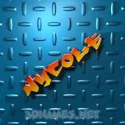 nycole in Grid Style style - 3D name wallpaper