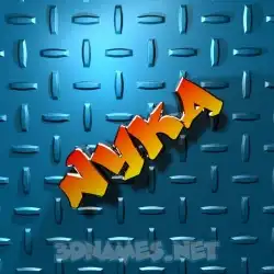 nyka in Grid Style style - 3D name wallpaper