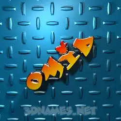omid in Grid Style style - 3D name wallpaper