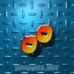 oo in Grid Style style - 3D name wallpaper